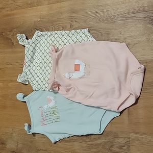 HB 6-9 month llama tank top / bodysuit / onesie set